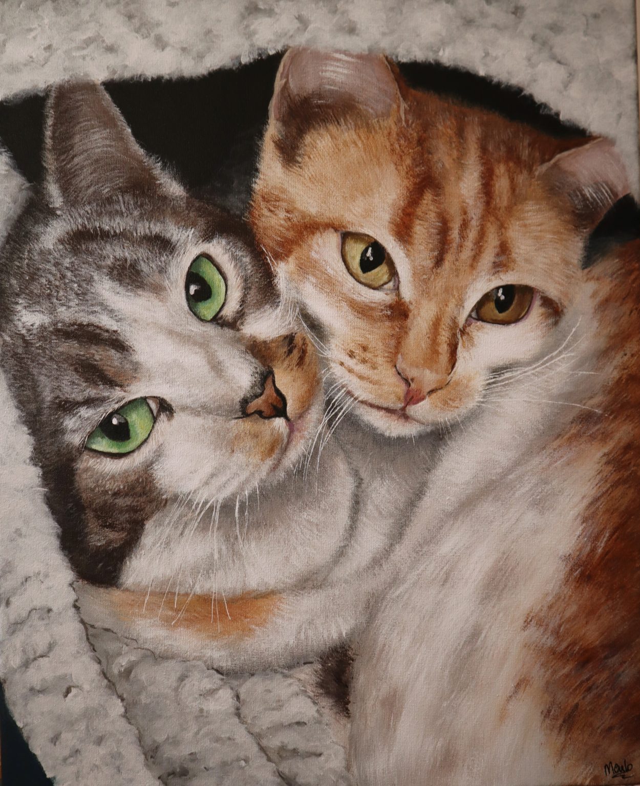 22.  Onna y Nala - Las hermanas más unidas que existen en el mundo gatuno.

